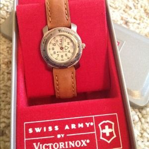 Swiss Army Victorinox Brown leather ladies watch