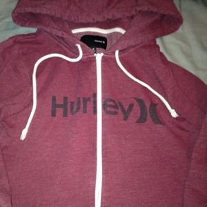 Maroon Hurley zipup hoodie