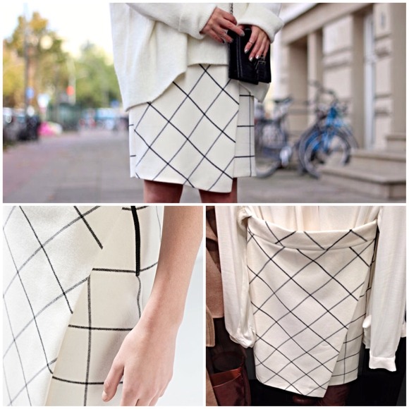 💢Sold on eBay💢ZARA Check Asymmetrical Skirt! - Picture 4 of 4