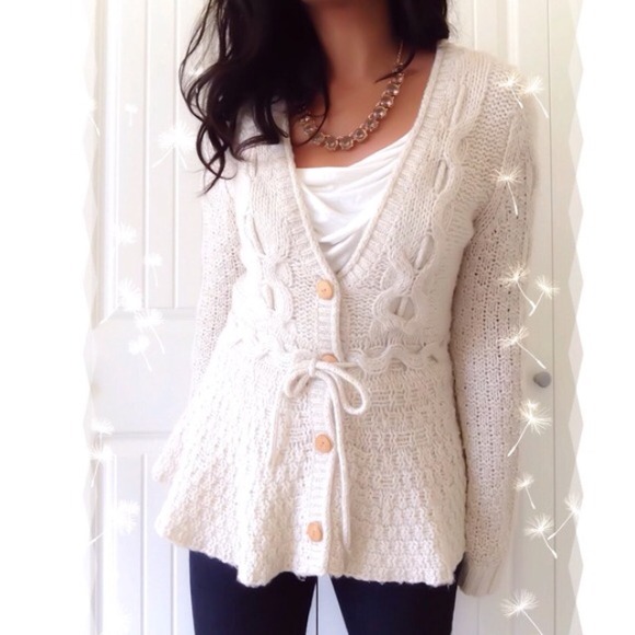 Anthropologie Sparrow tie cardigan