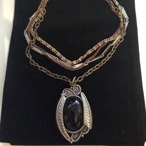 Free people mixed metal necklace