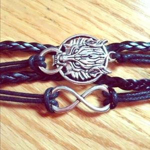 Black wolf bracelet