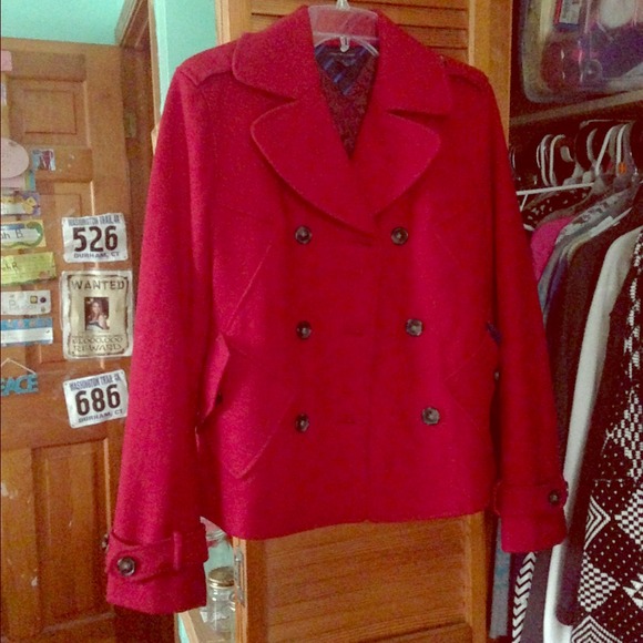 Red Peacoat by Tommy Hilfiger