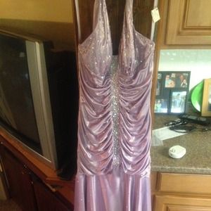 Purple pageant gown