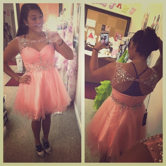 pink bling homecoming/turnabout/prom dress!