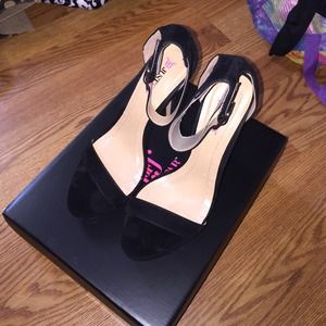 Black platform heels