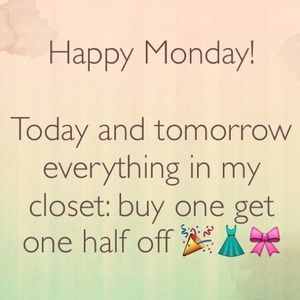 Today and tomorrow BOGO 50% off 🎉🎉