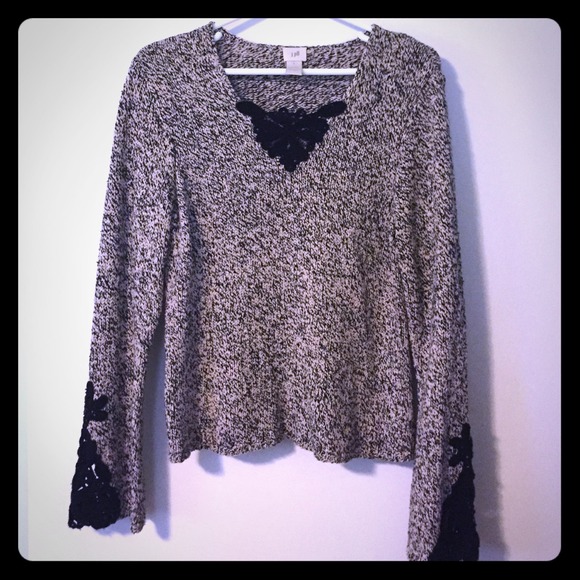 J Jill pink & black sweater -- size S