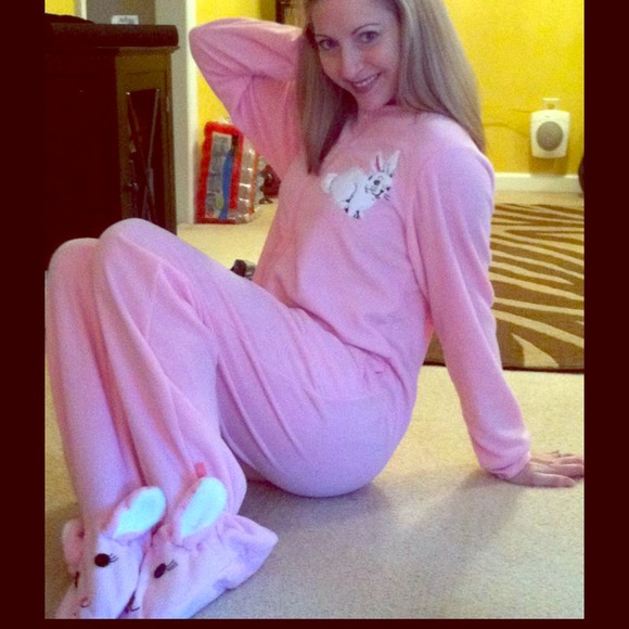 Accessories - Pink Bunny Onesie. Very warm! Very Ridiculous!