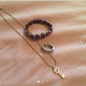Necklace and bracelet bundle