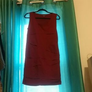 Vince Camuto Side Zipper Red Dress