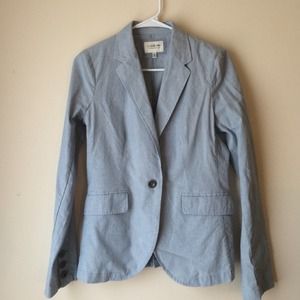 Forever21 Pinstriped Denim Blazer