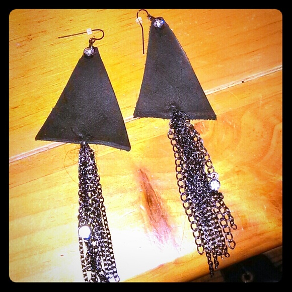 Leather earrings