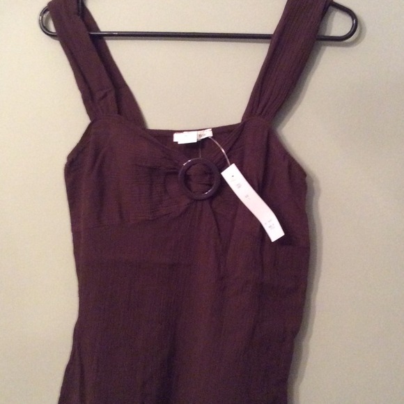 Carol Rose Tops - Brown cotton top
