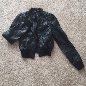 H&M faux leather moto jacket