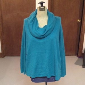 Teal Cowl Neck Sweater