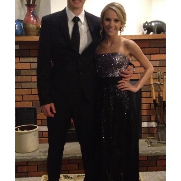 Long sequin prom dress