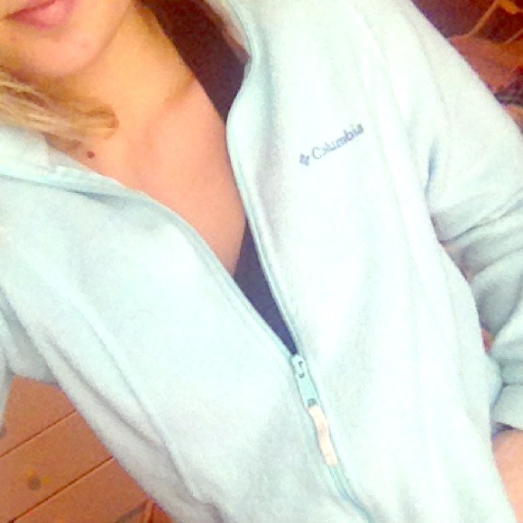 Teal columbia zip up fleece