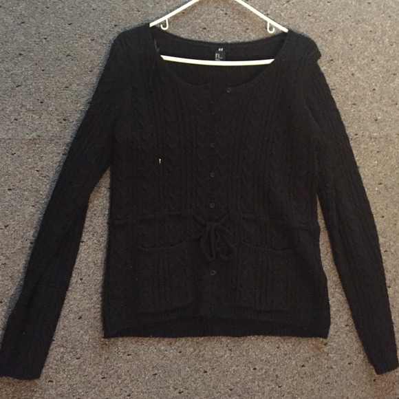 Black button down sweater