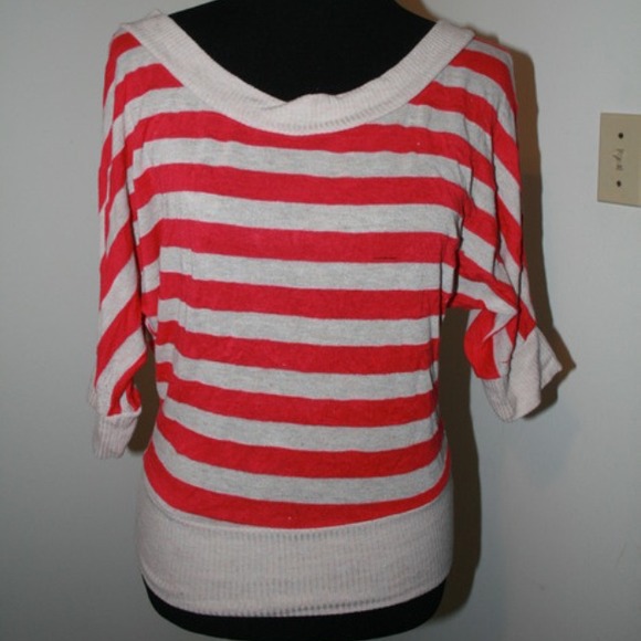 Pink & Beige Batwing Top