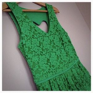 Green Lace Party Dress