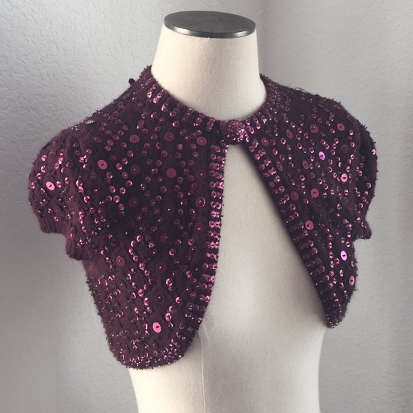 🔱SOLD 🔱Nanette Lepore Sequin Capelet - Picture 2 of 4
