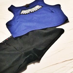 Gorgeous Royal Blue Crop-Top shirt