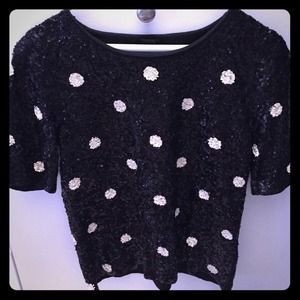 JCREW sequin polka dot top✨💄