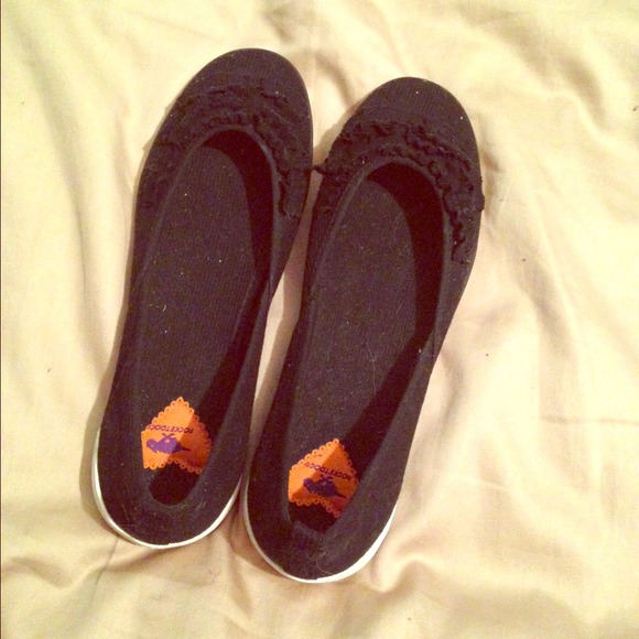 Black Corduroy Rocket Dog Flats Sz 10