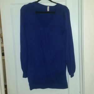 Cobalt blue sweater tunic