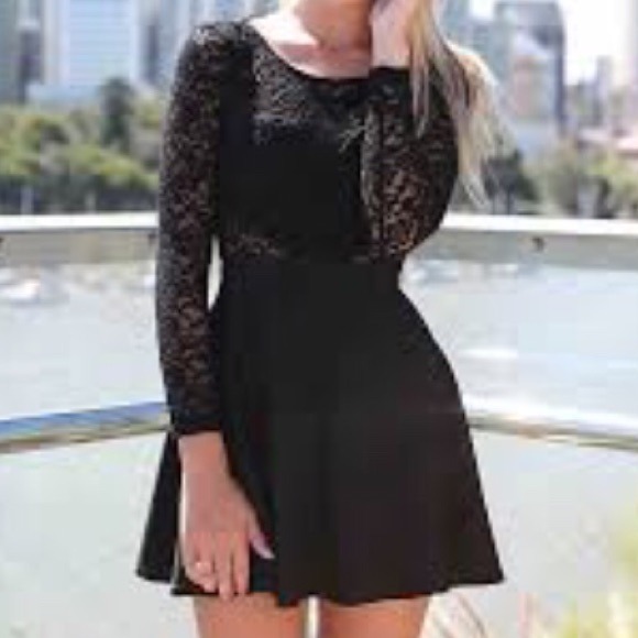 Brand New!!! Black laced skater dress