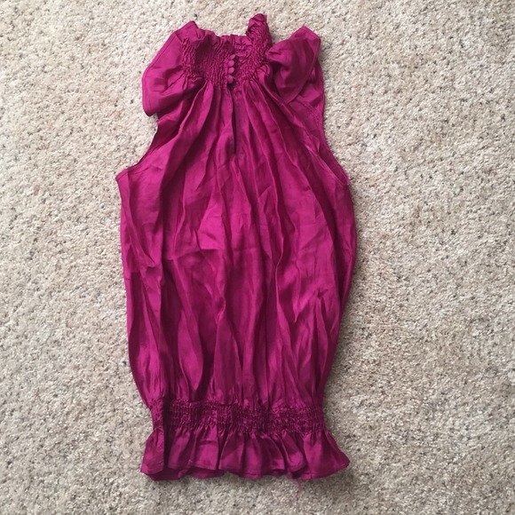 Topshop sleeveless slit open back top