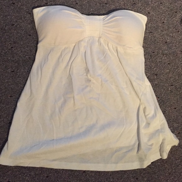 White strapless shirt