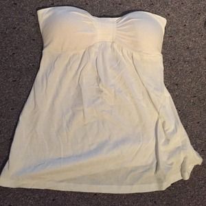 White strapless shirt