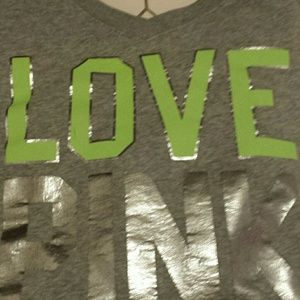 Pink sweatshirt silver gray