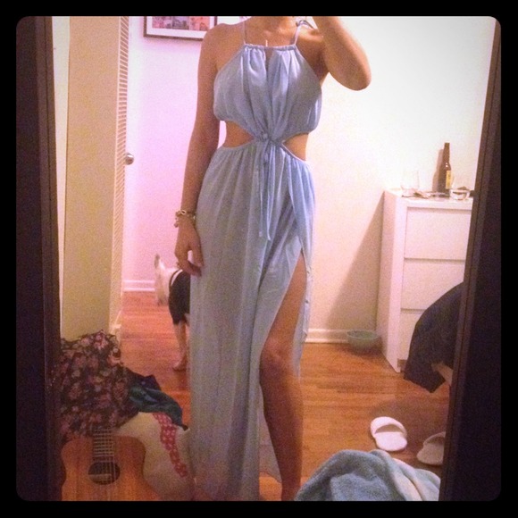Dresses & Skirts - Sabo skirt like boho maxi dress small blue
