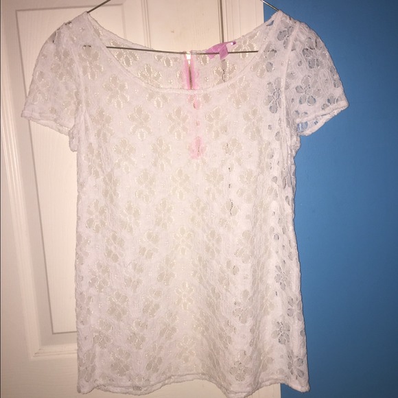 White lace Lilly Pulitzer top, xs, lightly worn
