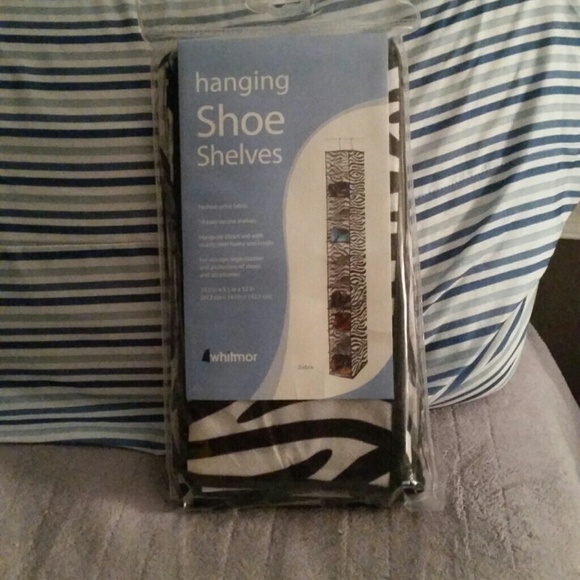 Zebra hanging shoe organizer
