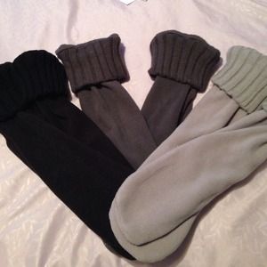 3 sets of fleece boot liners! Sweater style top!