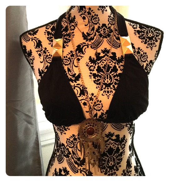 Small L*Space Studded Bikini Top & Sweater Bundle
