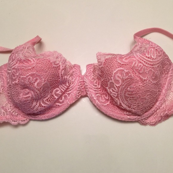 💗💗SOLD💗💗Pink  VS SEMI PADDED LACE BRA