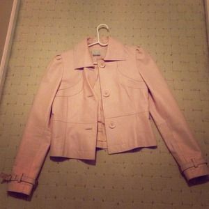 Pink leather jacket