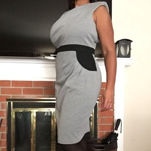ASOS grey sweater like dress