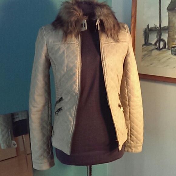 XS Quilted leather jacket