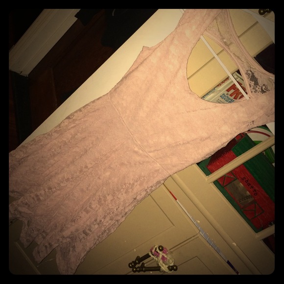 Light pink lace dress