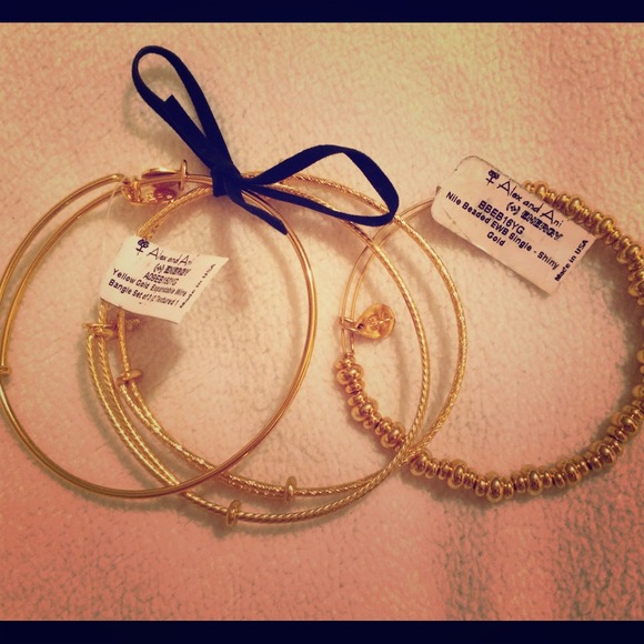 Alex & Ani Bangle Set & Nile Beaded Bangle