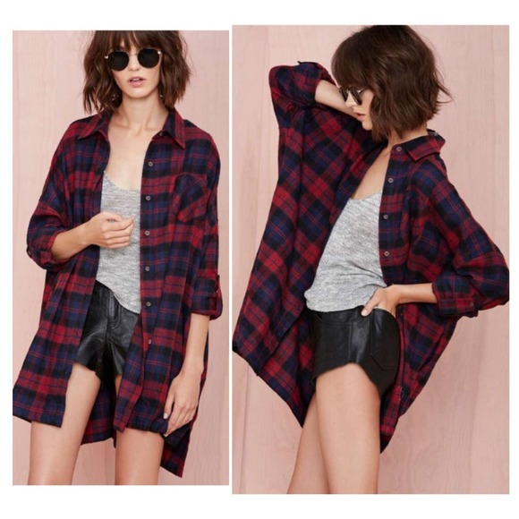 Nastygal oversized flannel