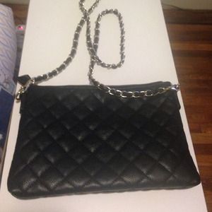 black quilted Crossbody bag