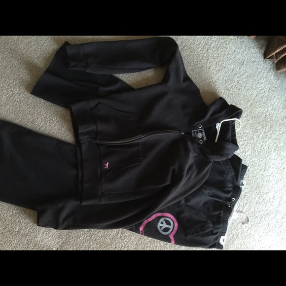 VS boyfriend pants and matching hoody zip jacket