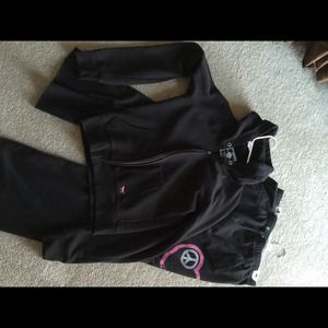 VS boyfriend pants and matching hoody zip jacket